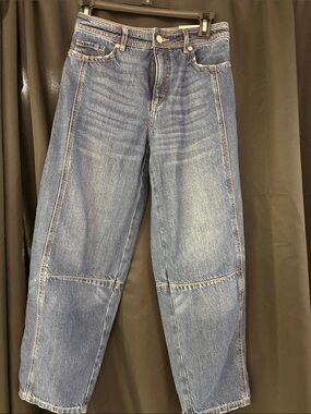 LOFT Women's Blue Wide-Leg Jeans